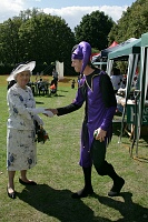 Her Majesty meets one of her loyal subjects.