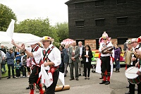 The Merrydowners Morris dancers perform in a perfect setting.